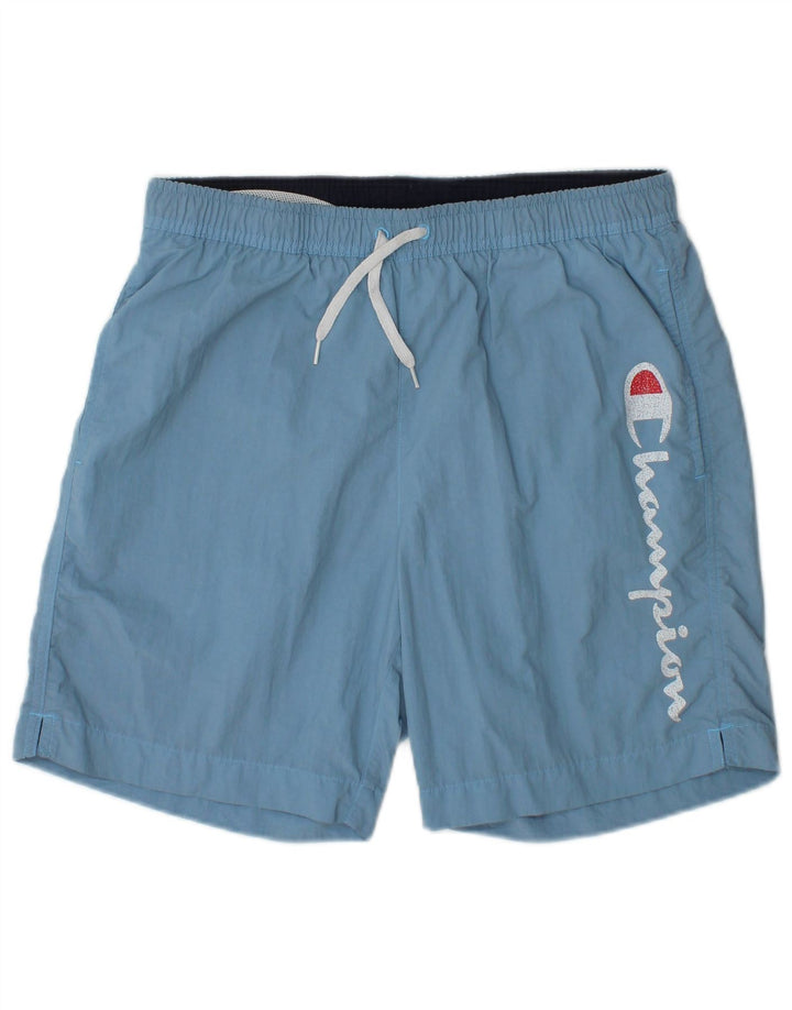 Pantaloncini da bagno con grafica Champion da ragazzo 15-16 anni 2XL Blu in poliammide