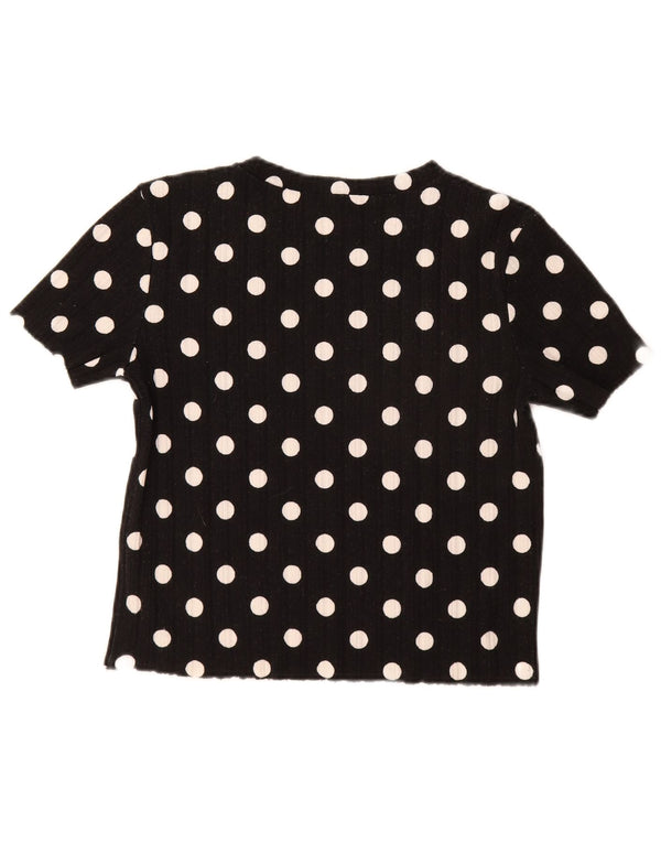 T-shirt da donna Zara Top UK 14 a pois neri grandi