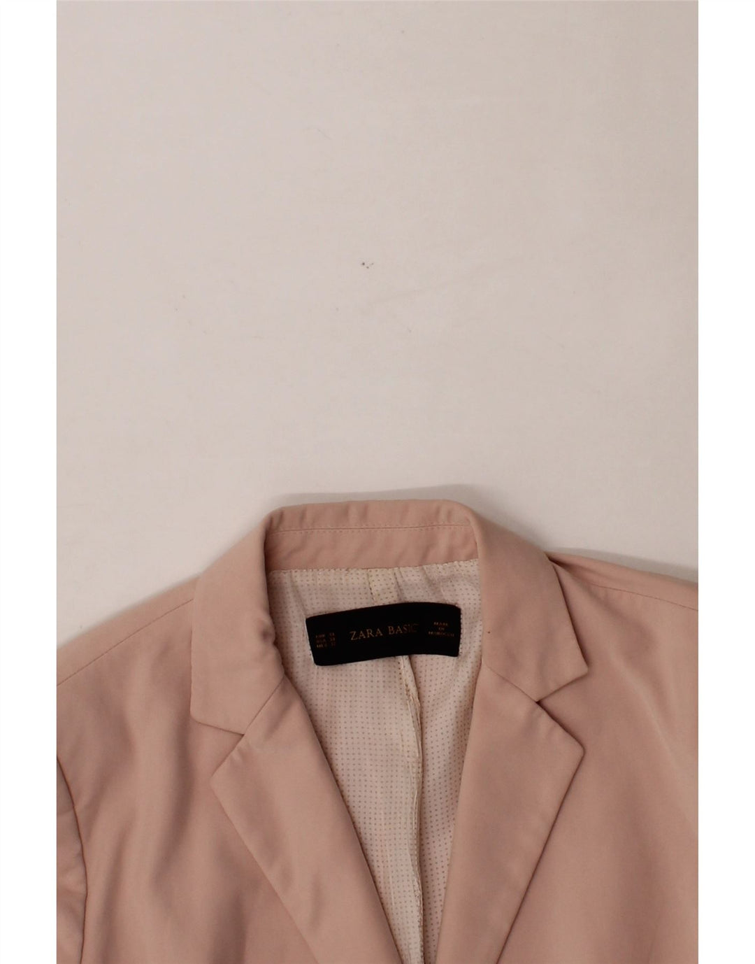 ZARA Womens 1 Button Blazer Jacket UK 18 XL Pink Cotton Vintage Zara and Second-Hand Zara from Messina Hembry 