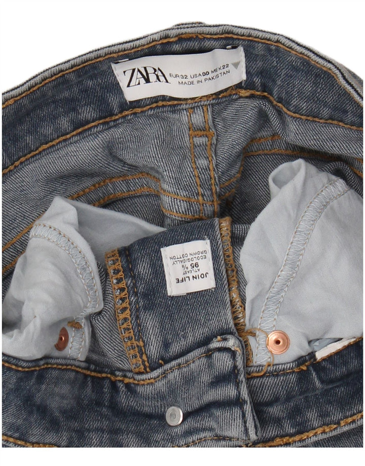 Jeans Bootcut a Vita Alta da Donna ZARA W22 L24 Cotone Blu