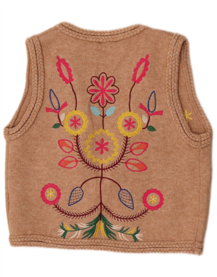 Maglione cardigan aperto con grafica da donna Corner UK 12 Beige medio floreale
