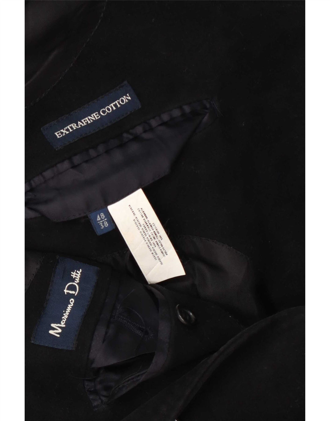 Cappotto da uomo Massimo Dutti EU 48 cotone nero medio