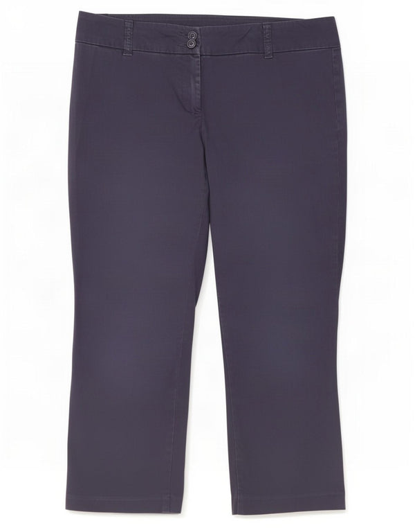 Pantaloni Capri dritti da donna Benetton IT 44 Medium W32 L22 Blu Navy