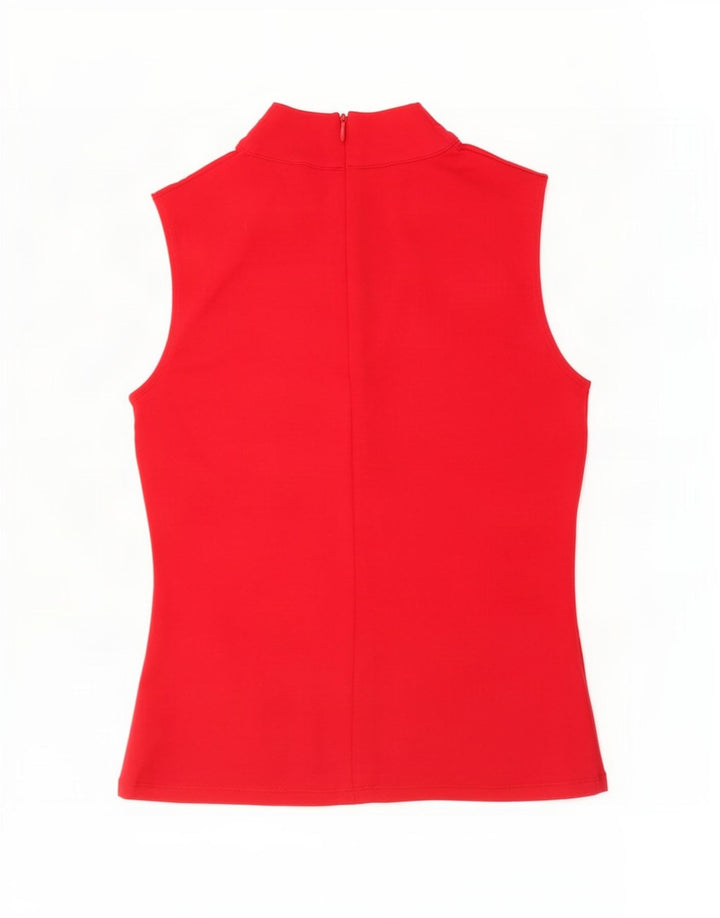 Camicetta da donna Karen Millen Top UK 10 piccola viscosa rossa