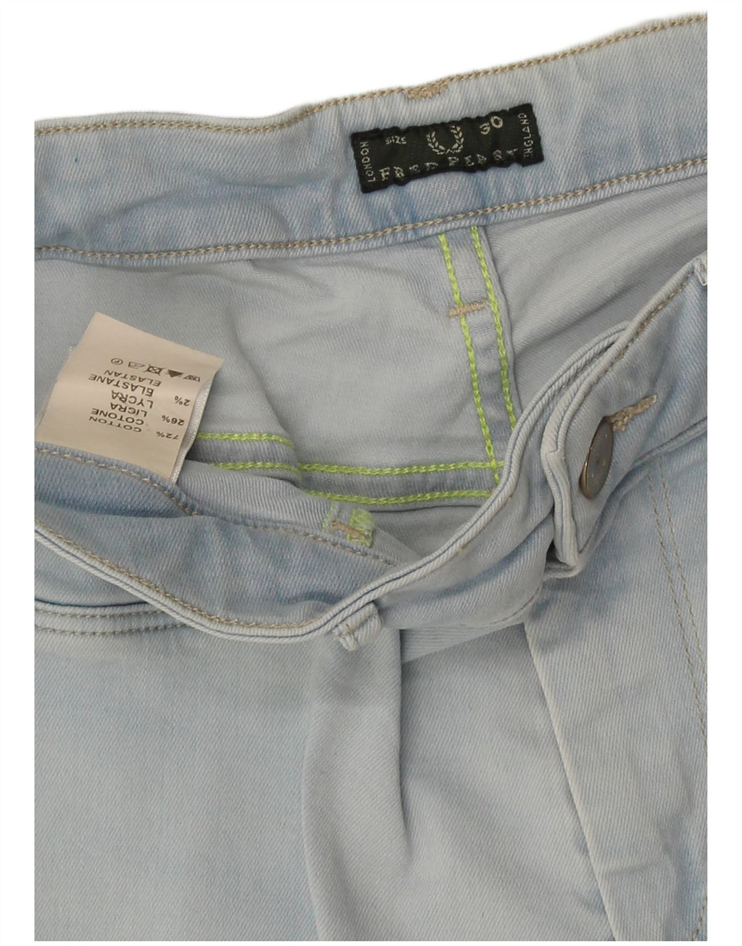 Jeans skinny da donna Fred Perry W30 L30 cotone blu