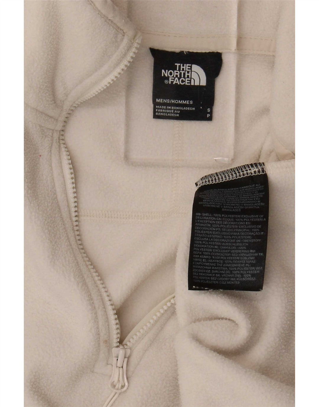 Maglione in pile da uomo con zip e collo The North Face piccolo in poliestere beige