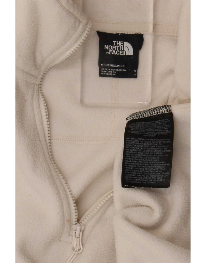 Maglione in pile da uomo con zip e collo The North Face piccolo in poliestere beige