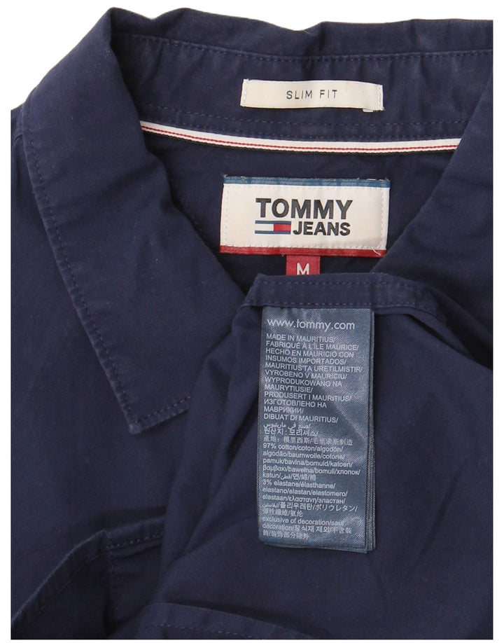 Camicia slim fit da uomo Tommy Hilfiger cotone medio blu navy