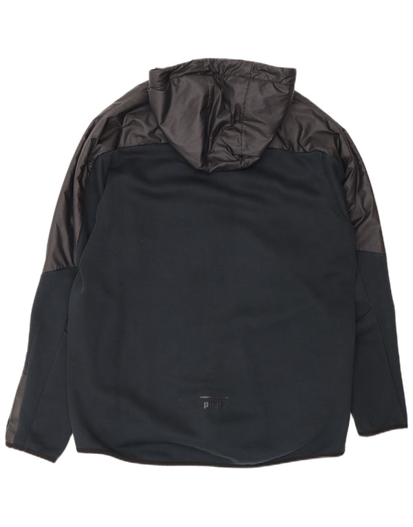 Giacca da ginnastica da uomo con cappuccio Puma Large Black Colourblock