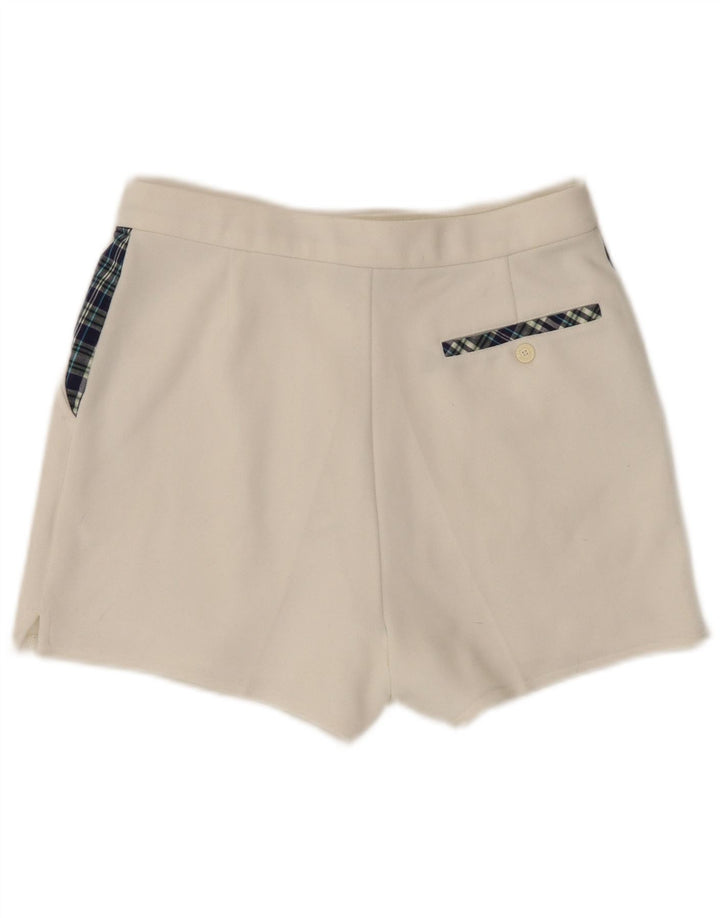 Pantaloncini chino da uomo Lacoste taglia 38 piccoli W28 poliestere a quadri bianchi