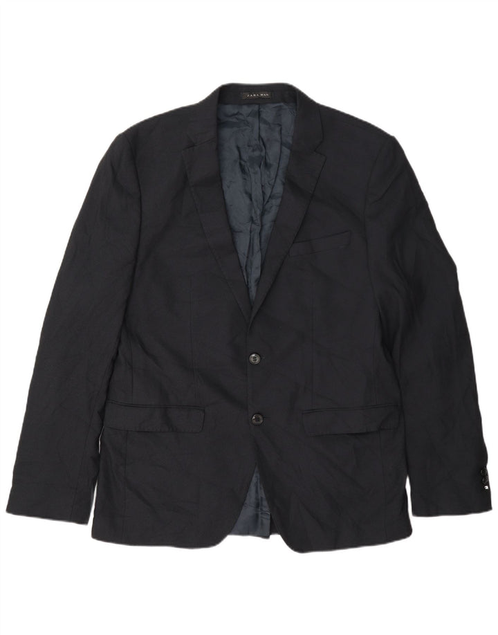 Giacca blazer da uomo a 2 bottoni Zara EU 52 grande blu navy