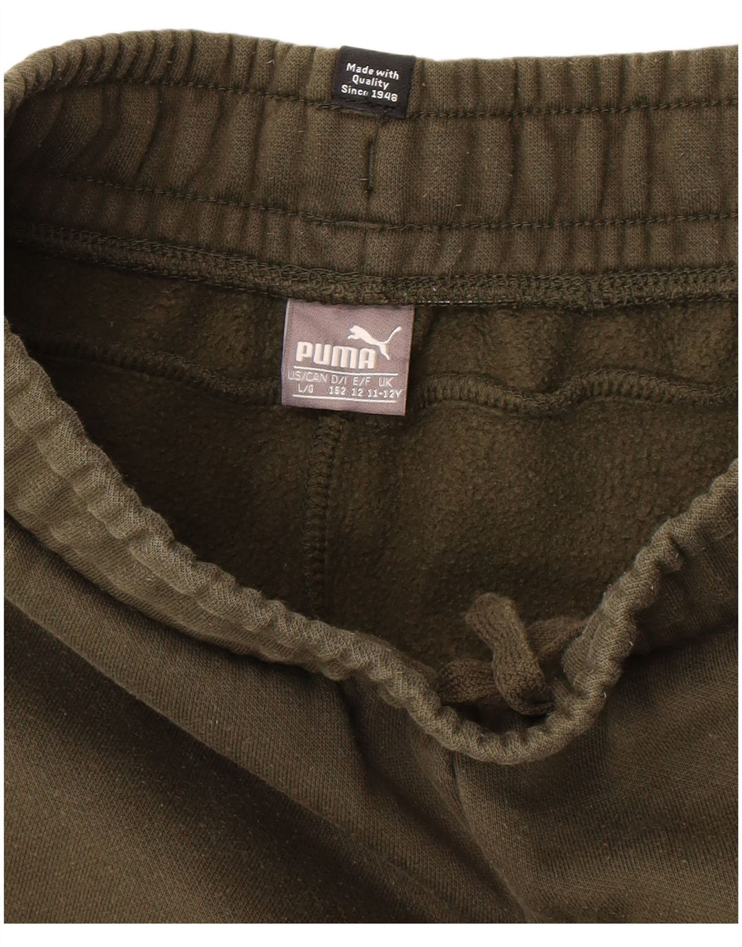 Pantaloni da tuta da ragazzo Puma Joggers 11-12 anni in cotone kaki