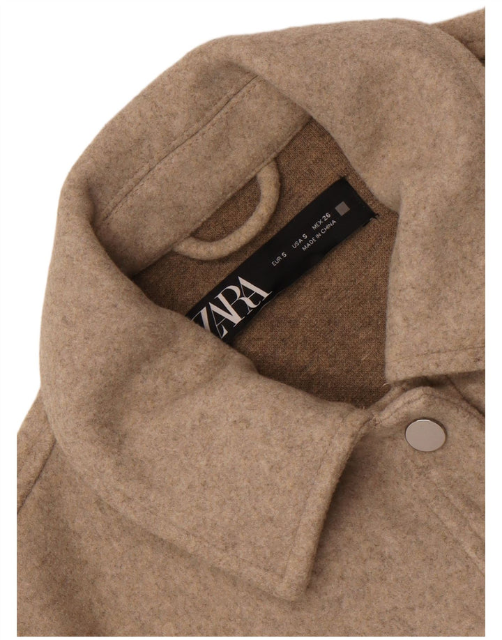 Giubbotto bomber corto da donna Zara UK 10 piccolo beige screziato