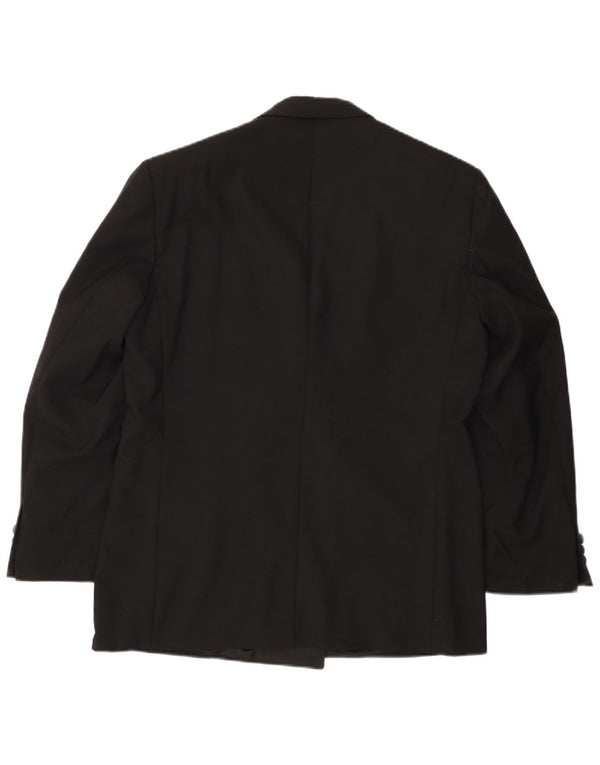 PIERRE CARDIN Giacca blazer vestibilità regolare da uomo UK 40 Large Nera