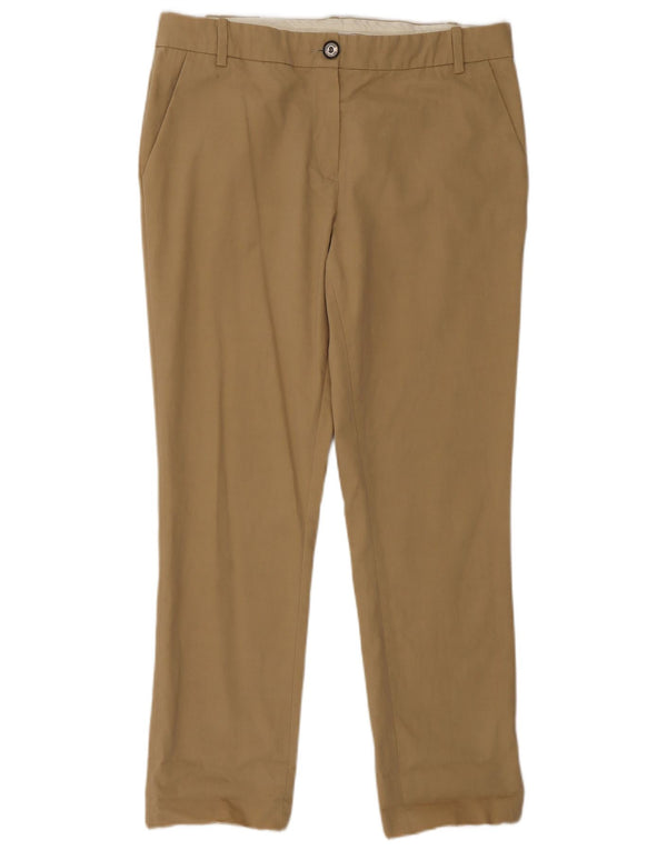 Pantaloni chino dritti da donna Lacoste taglia 40 media W30 L28 cotone beige