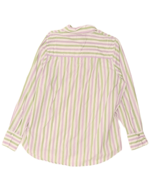 Camicia da donna Nicole Farhi UK 14 Cotone a righe multicolore medio