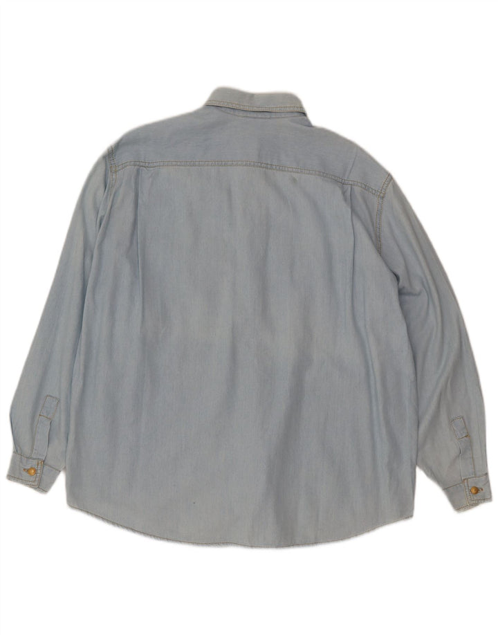 Camicia Denim Oversize Donna Roccobarocco IT 42 Cotone Blu Medio