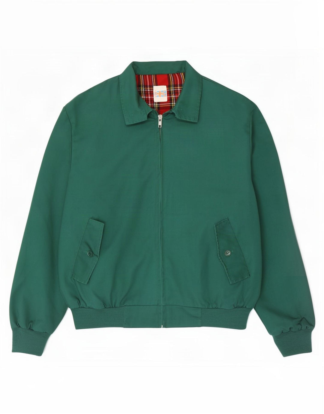 Giubbotto bomber da uomo vintage UK 40 grande poliestere verde