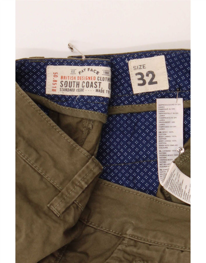 Pantaloncini chino da uomo Fat Face medi W32 cotone kaki