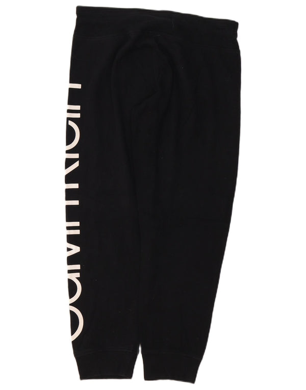 CALVIN KLEIN Pantaloni da tuta con grafica da donna Joggers UK 14 Medium Nero