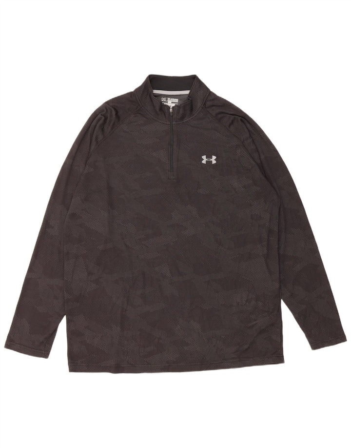 Maglia da ginnastica UNDER ARMOUR Heat Gear da uomo 2XL mimetica nera