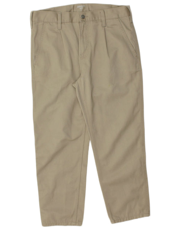 Pantaloni chino slim da uomo Carhartt W31 L25 poliestere beige