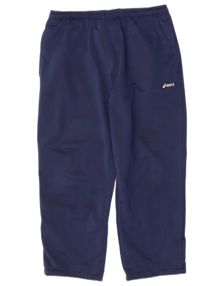 Pantaloni da tuta corti da uomo Asics grandi in poliestere blu navy