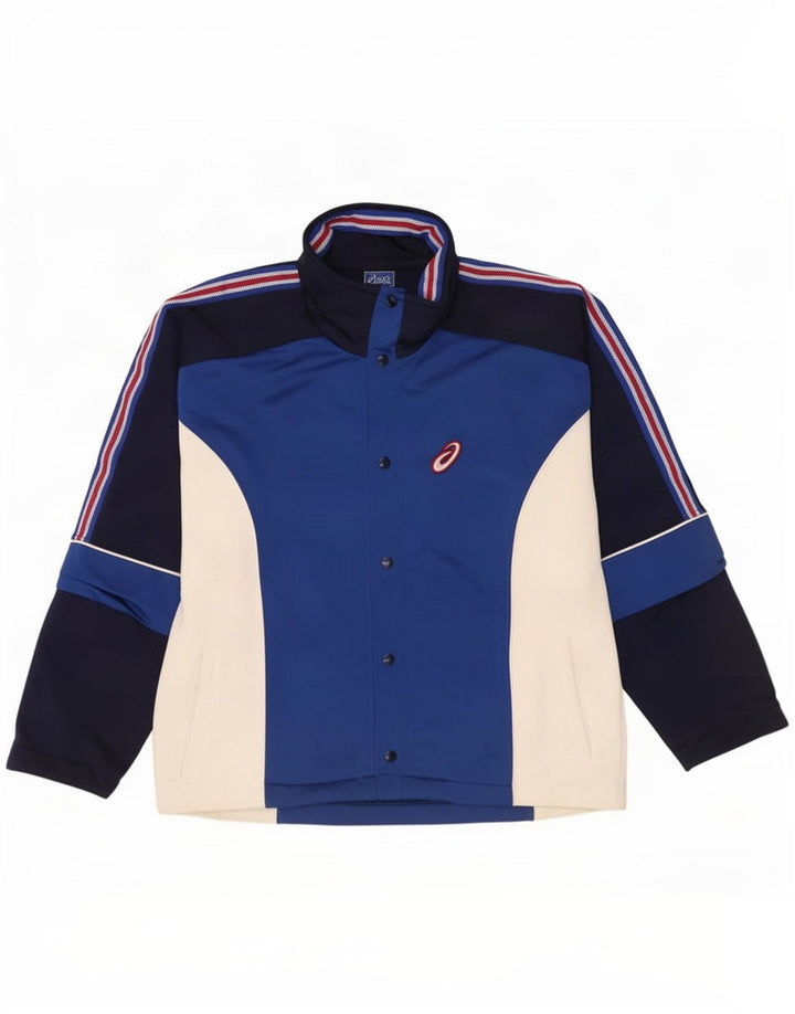 Giacca da ginnastica da uomo Asics grande color block blu