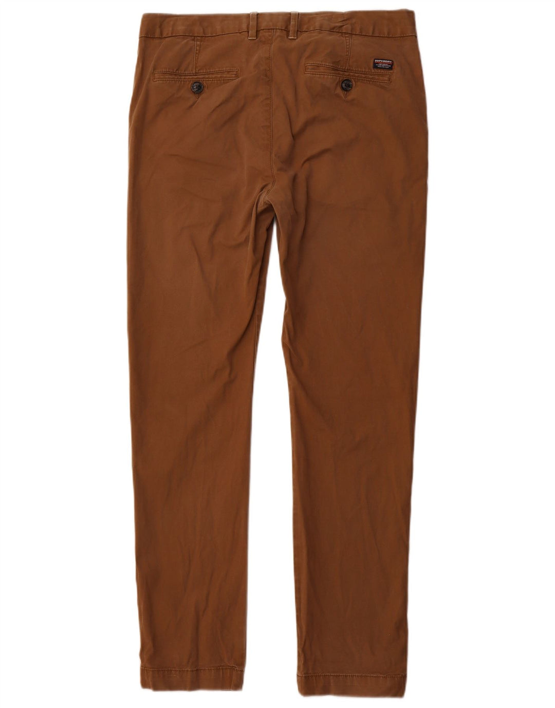 Pantaloni chino slim da uomo SUPERDRY medi W32 L31 cotone marrone