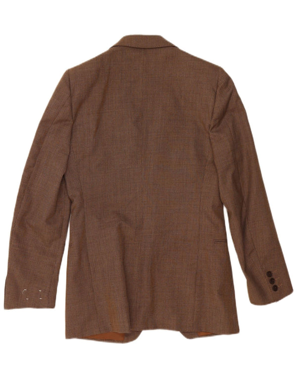 Giacca blazer vintage da uomo a 2 bottoni IT 48 poliestere marrone medio