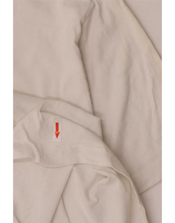 T-shirt grafica da uomo Adidas Top piccola in cotone bianco