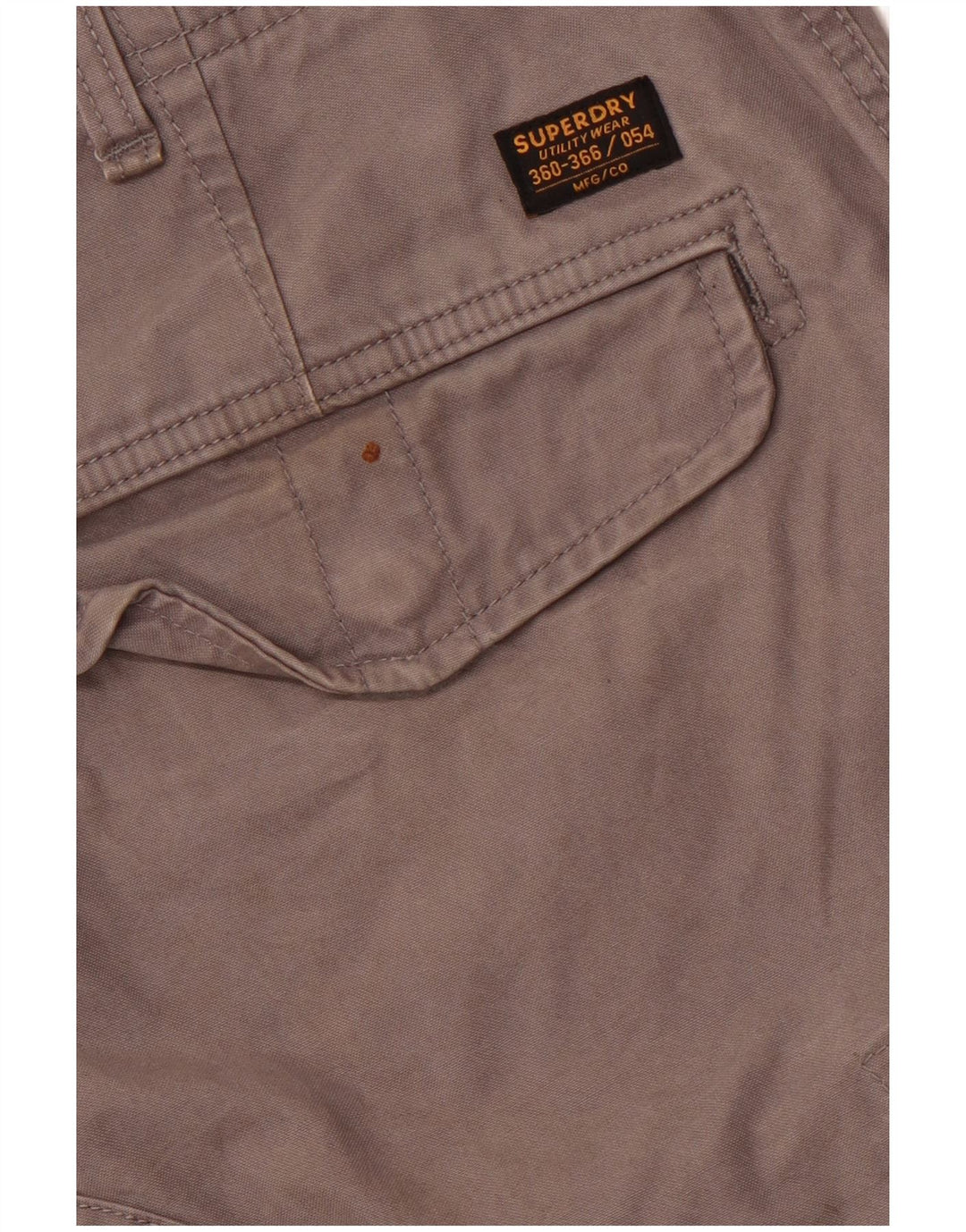 Pantaloncini cargo da uomo SUPERDRY W36 Large in cotone grigio