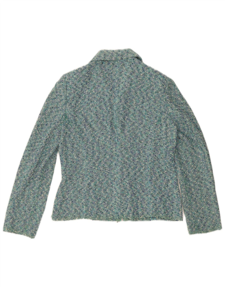 Giacca blazer da donna con zip intera Luisa Spagnoli IT 46 Large Blue Flecked