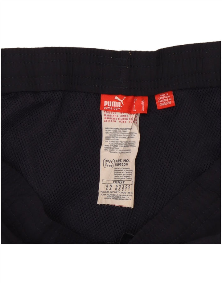 Pantaloni da tuta con grafica PUMA da ragazzo 11-12 anni in poliestere blu navy