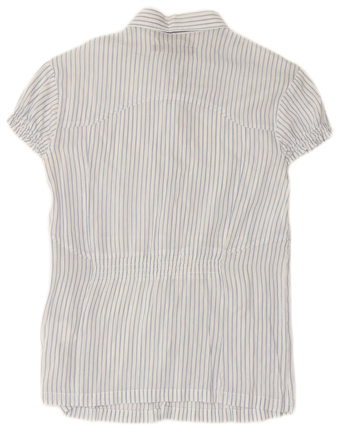 CALVIN KLEIN JEANS Camicia a maniche corte da donna UK 12 Gessato blu medio