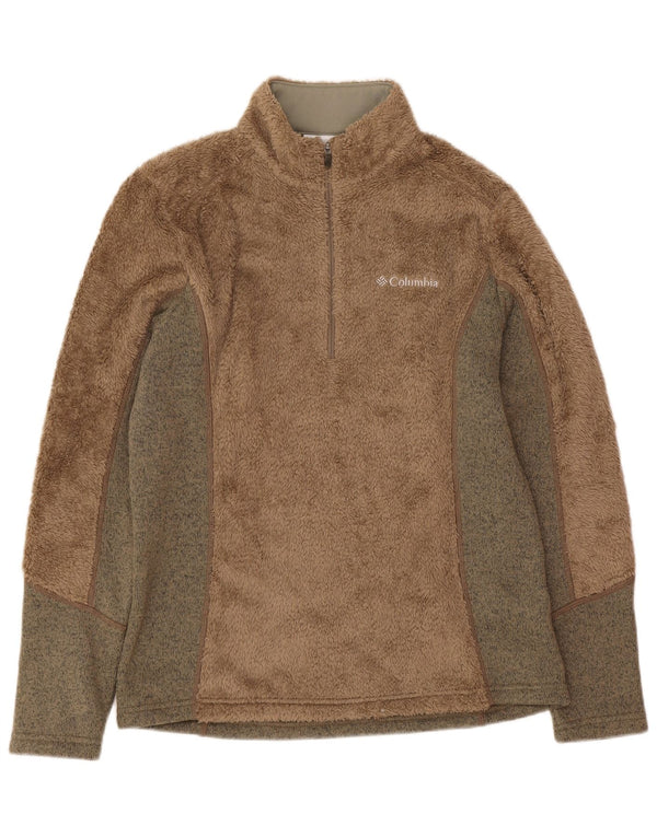 Maglione in pile da donna Columbia UK 12 Marrone medio Colourblock Sports
