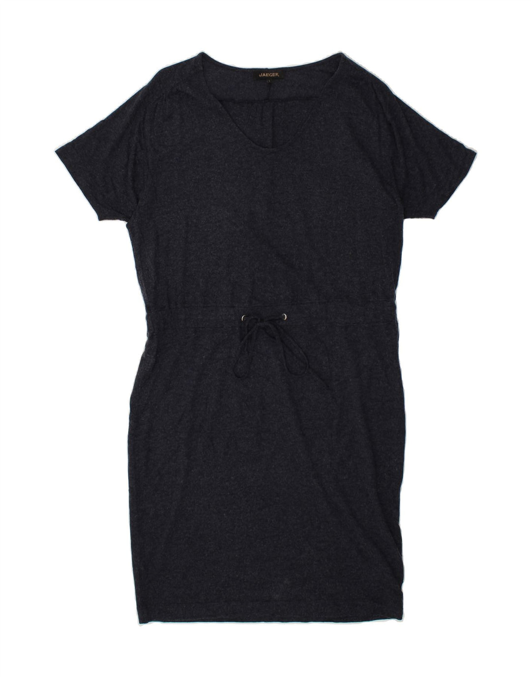 JAEGER Womens Basic Dress UK 16 Large Navy Blue Lyocell Vintage Jaeger and Second-Hand Jaeger from Messina Hembry 