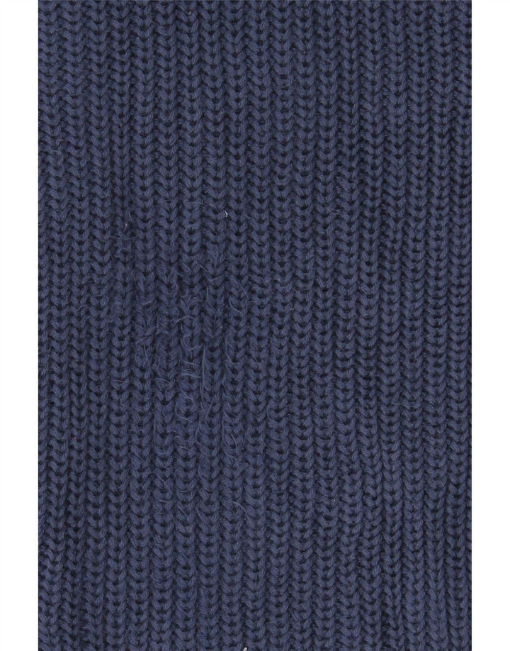 Maglione cardigan con zip intera da uomo L.L.Bean grande cotone blu navy