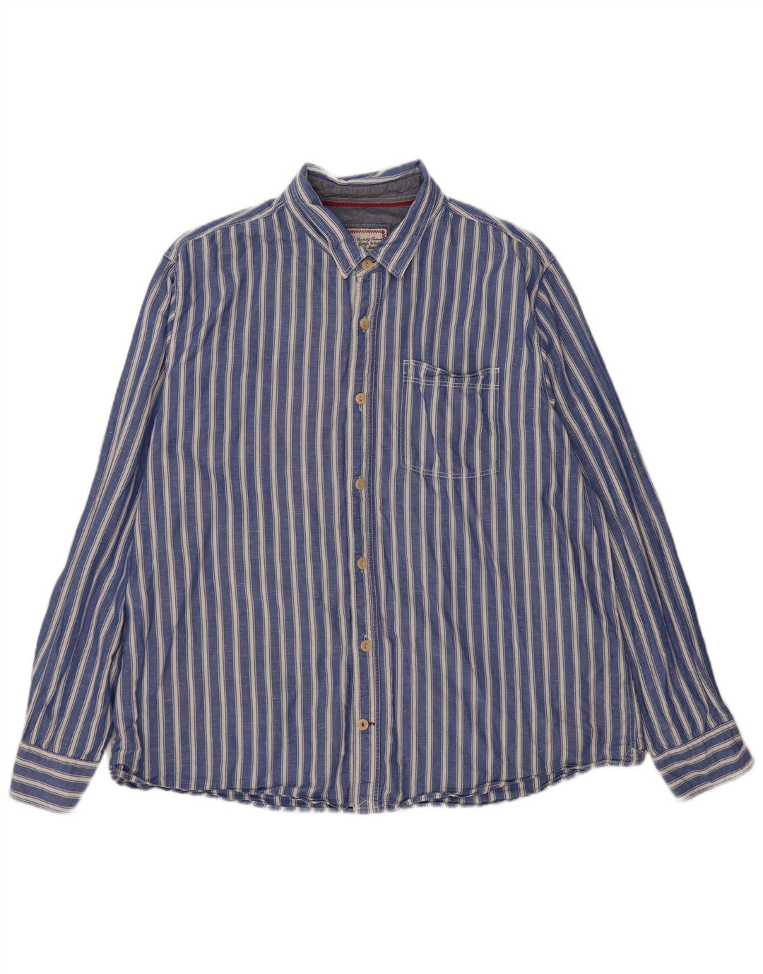 Camicia da uomo Fat Face 2XL Cotone a righe blu