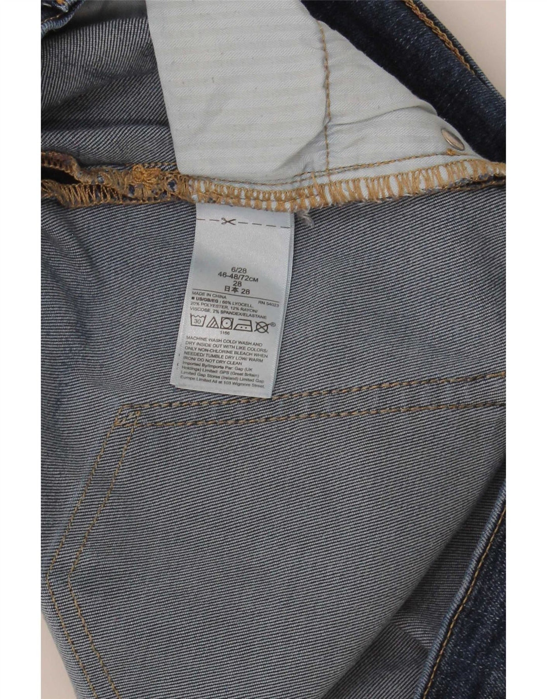 Jeans skinny da donna Gap EU 38 Medium W30 L28 Lyocell blu