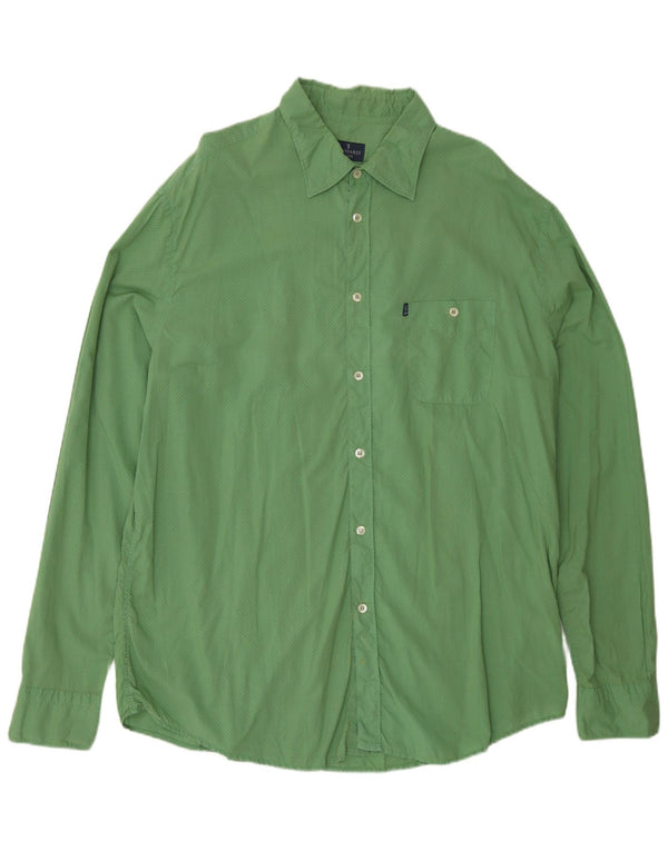 Camicia Uomo Trussardi Jeans 3XL Cotone Maculato Verde