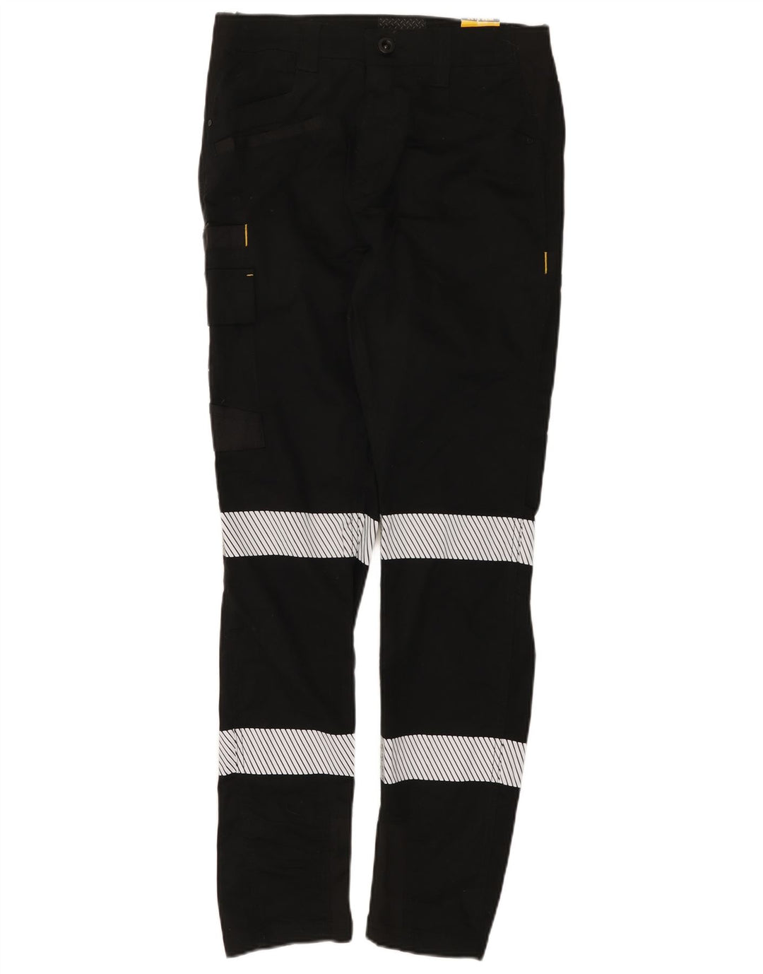 Pantaloni cargo dritti da uomo CAT W30 L32 in cotone color block nero