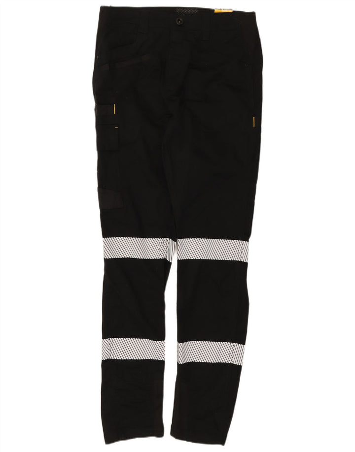 Pantaloni cargo dritti da uomo CAT W30 L32 in cotone color block nero