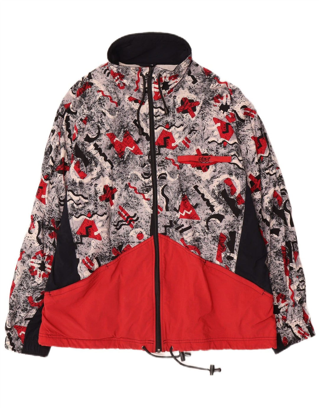 Giacca antipioggia da uomo con cappuccio Etirel UK 42 XL Poliammide multicolore a blocchi di colore