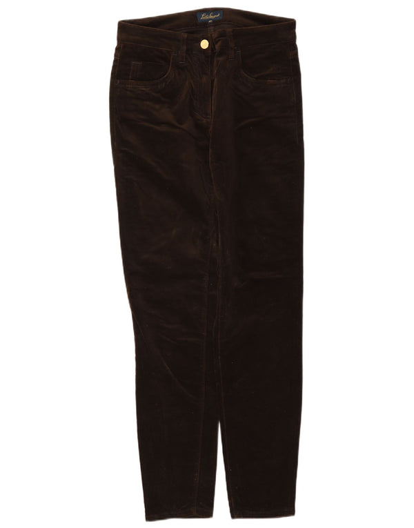 Pantaloni casual slim in velluto da donna Luisa Spagnoli IT 40 Small W27 L29 Marrone