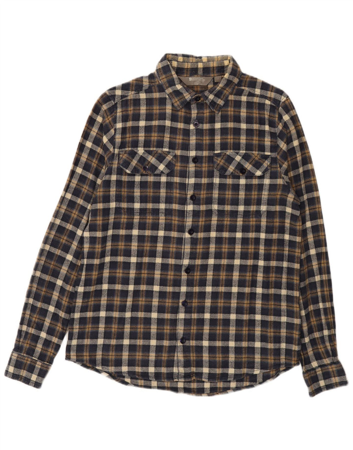 MOUNTAIN WAREHOUSE Camicia da uomo in flanella piccola in cotone a quadri blu navy