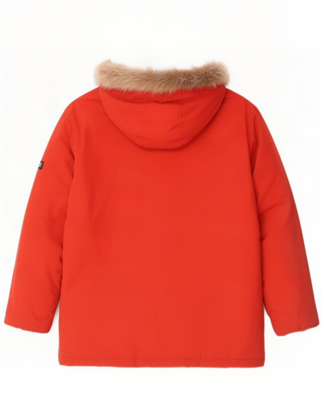 Giacca imbottita con cappuccio da bambino Woolrich 11-12 anni in nylon rosso