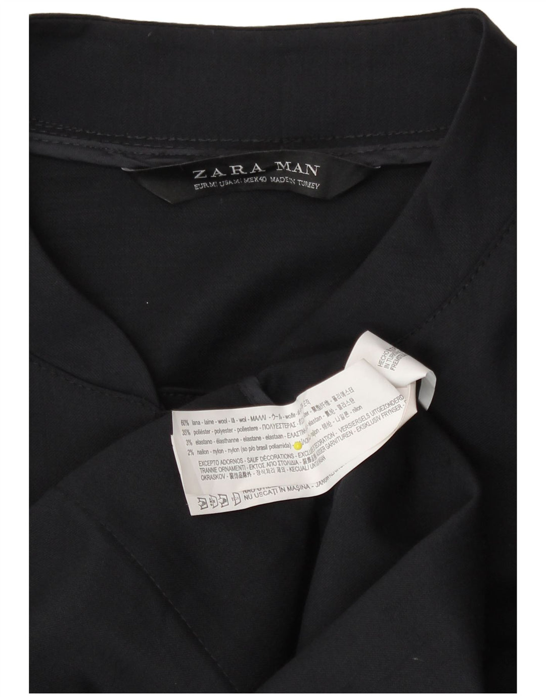 Giubbotto bomber da uomo Zara UK 38 medio in lana blu navy