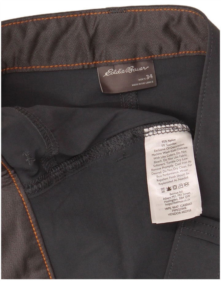 Pantaloncini cargo da uomo EDDIE BAUER W34 nylon grigio grande
