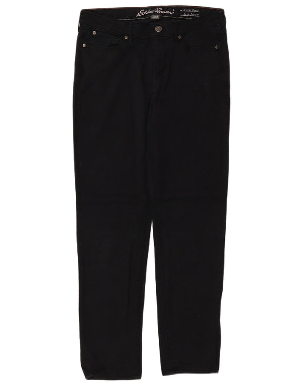 Jeans slim leggermente curvy da donna Eddie Bauer US 8 medio W30 L32 nero